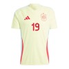 Maillot de Supporter Espagne Lamine Yamal 19 Extérieur Euro 2024 Pour Homme